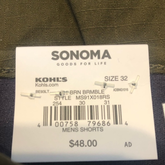 NWT Sonoma men’s cargo short - Picture 6 of 6